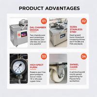 Machine d'emballage sous vide alimentaire à double chambre, scelleuse sous vide industrielle commerciale pour la transformation de la viande et des fruits de mer