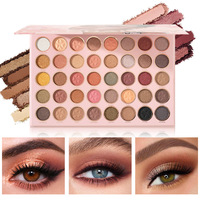 Palette de fards à paupières naturels Julystar 40 couleurs multifonctions, faciles à appliquer, longue tenue, mats, brillants, très pigmentés