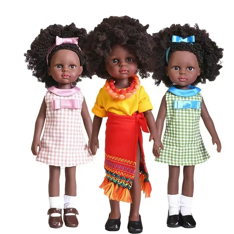 Benutzer definierte Prinzessin Afrikanische Hersteller Blythe Babies Puppe Chucky Black Dolls Barbies Mädchen Spielzeug mit verschiedenen Dress Up
