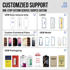 Kit de Instalación de Protector de Pantalla Personalizado OEM, Nuevo Diseño, Caja Mágica Antipolvo para <span class=keywords><strong>iPhone</strong></span> 17 Pro Max, Cristal Templado, <span class=keywords><strong>Precio</strong></span> de Fábrica - Product Image 4