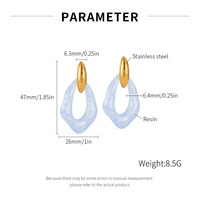 Boucles d'oreilles clous en acier inoxydable pour femme, style tendance et élégant, accessoires de mode pour les vacances d'été européennes