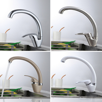 Frud — robinet mitigeur en laiton pour évier de cuisine, disponible en 5 couleurs, bec pivotant, mélangeur d'eau froide et chaude pour les éviers