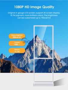 Écran d'affichage de fenêtre LCD ultra lumineux INGSCREEN U-Disk Playback 1080P HD pour vitrine de magasin de mode - Product Image 3