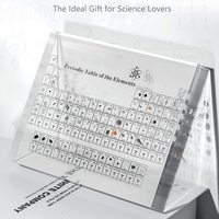 Periodensystem mit echten Elementen im Inneren, Acryl-Periodensystem-Display mit Elementen, Lehrmittel, Geschenk für Schüler und Lehrer, Bastelartikel