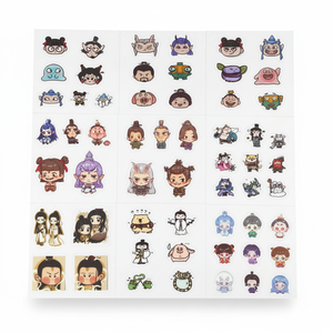 Pegatinas transparentes con personajes chibis de mitología china, pegatinas decorativas impermeables para álbumes de recortes - Product Image 2