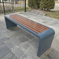 Personnalisable Écologique Moderne Extérieur Bois Plastique Métal pour Parcs Gymnases Sièges en Acier Entrée Patio Bancs Centres Commerciaux Supermarchés