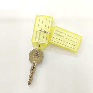 Móc Khóa Nhựa Thẻ Khóa Nhãn Đánh Số Tên Hành Lý Thẻ <span class=keywords><strong>ID</strong></span> Nhãn Tên Thẻ Với Vòng Chia - Product Image 3