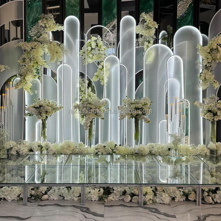 Oem Unique Design Wedding Stage Led Light Backdrop With White Light ...