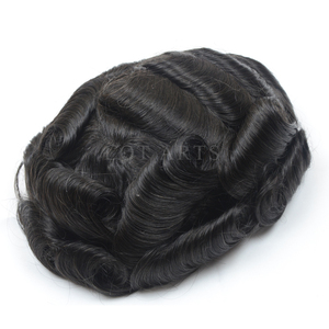 Toupee de Cabello Humano con Encaje Completo, Cabello Brasileño Remy 100% Virgen, Ondulado Medio de 6 Pulgadas, 120% de Densidad, Color Gris - Product Image 5