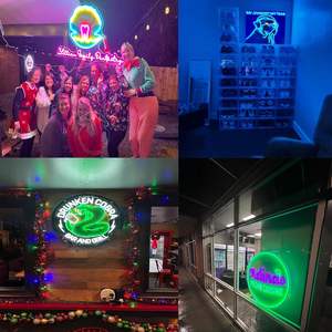 Custom Logo Neon Sign Personalized LED Business Logo Light with UV Printed Dimmable RGB for Studio Bar <b>Shop</b> - Product Image 2