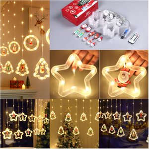 Guirlande lumineuse de Noël YN pour fenêtre et cheminée, avec crochet en cuivre et télécommande USB, 8 modes, pour décoration intérieure - Product Image 3