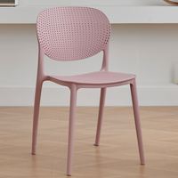 Chaise de salle à manger en plastique moderne et colorée pour restaurant, café, extérieur, design ergonomique élégant, empilable et créatif