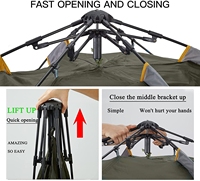 Tente de camping automatique portable OEM, couleur personnalisée, installation facile en 1 minute, imperméable, double couche, fibre de verre, pour 2 personnes, glamping