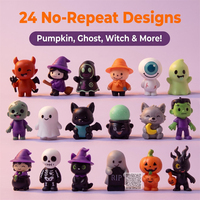 Figurines miniatures d'Halloween : Fantômes effrayants, citrouilles, squelettes en PVC – Recharges pour distributeurs automatiques, cadeaux de fête à échanger