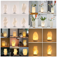 Lampe de bureau moderne de luxe écologique sans fil rechargeable, base en aluminium, lumière LED à intensité variable, lampe de chevet pour la lecture