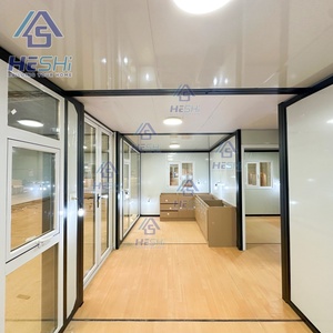 Casa Contenedor Moderna HESHI, Villa Prefabricada Rectangular, Edificio Portátil con Paredes y Puertas de Vidrio - Product Image 4