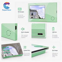 Superlieur Écran LCD numérique 2,4 pouces pour brochure vidéo, carte d'invitation de mariage vierge personnalisée, carte cadeau, carte de vœux avec fonction de lecture