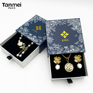 Caja de Embalaje de Joyería con Logotipo Personalizado, Caja de Regalo de Papel con Cajón para Anillo, Pendientes, Pulsera, Collar, Embalaje de Lujo - Product Image 4