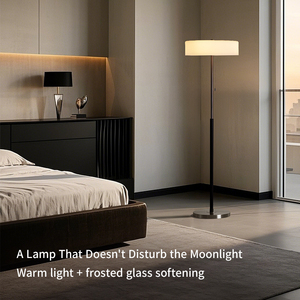 โคมไฟตั้งพื้นไม้แอช โลหะ แก้ว ดีไซน์มินิมอล สไตล์ยุโรป - Product Image 5
