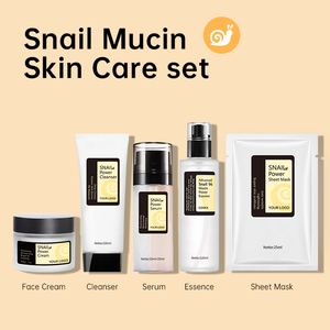 Tiktok vente chaude ensemble de soins de la peau coréen escargot mucine sérum facial pour l'hyperpigmentation Anti-âge puissance visage réparation Essence - Product Image 2