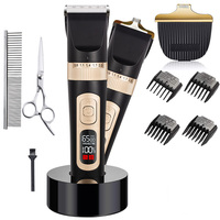 Kit de toilettage pour animaux domestiques, tondeuse à poils de mouton pour animaux, tondeuse électrique 5 en 1 sans fil pour chien et chat, rasoir en laine