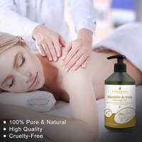 Huile de massage pour les épaules et le cou à base d'herbes biologiques, marque privée OEM, huile de massage corporel essentielle pour soulager les douleurs musculaires