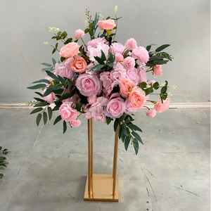 Centros de Mesa de Seda Rosa al por Mayor para Bodas, Arreglos Florales, Bola de Flores para Mesa, Flores Artificiales - Product Image 1