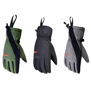 Guantes de esquí impermeables, antideslizantes, con pantalla táctil, aislamiento térmico, unisex, para adultos, negro, gris oscuro, verde militar - Product Image 2