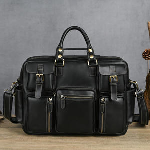 AndoBag - Maletín de Cuero Crazy Horse Vintage para Portátil de 15.5 Pulgadas para Hombre, Bolso de Mano de Piel de Vaca Genuina, Bolso de Hombro de Viaje 3061 - Product Image 2