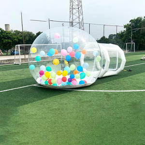 Trampolín inflable de cristal transparente para alquiler de fiestas con globos Tienda de cúpula iglú de burbujas transparente personalizada divertida - Product Image 2
