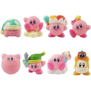 8 figuras/bolsa de <span class=keywords><strong>Kirby</strong></span>, encantadoras figuras de acción de dibujos animados en 3D, decoraciones para coche y mesa, figuras de acción para fiestas, adornos para tartas de cumpleaños, juguetes. - Product Image 6