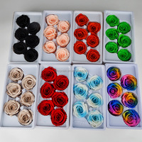 SZ04 Têtes de roses éternelles conservées, coffret cadeau de roses éternelles, décoration longue durée, roses éternelles