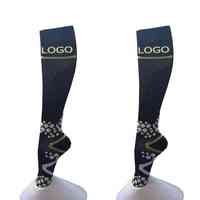 Chaussettes de sport à compression, chaussettes de course à pied, chaussettes de sport à logo personnalisé 3D DOTS Pro Racing, chaussettes hautes à ressort, chaussettes de sport bon marché