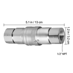 Coupleur rapide à face plate de 1/4 pouce 35 Mpa pour outils hydrauliques, vérins rapides et équipements de levage - Product Image 6
