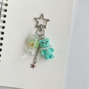 Collar de Perlas AM Little Bear Juice, Estilo Retro Lindo, Colgante de Princesa Little Bear Estilo Ins, Llavero Coreano Lindo - Product Image 5