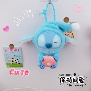 Portachiavi in vinile a forma di Stitch, anche se sei stanco a punto zero, devi comunque prendere un morso del peluche di Stitch, ornamento per zaino - Product Image 3