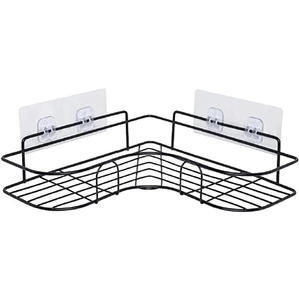 Étagère d'angle murale pour douche et cuisine, support de rangement pour shampoing avec ventouse, accessoires de salle de bain - Product Image 1