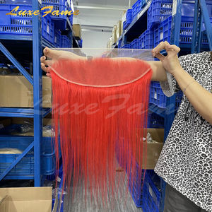 Luxefame <span class=keywords><strong>Capelli</strong></span> Ombre 1B-Pink 4*4 Svizzero Chiusura Del Merletto Brasiliano Dell'onda Del Corpo di Densità 130% di Remy Dei <span class=keywords><strong>Capelli</strong></span> Umani ''- 20 - Product Image 1