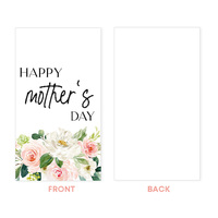 Étiquette de cadeau de fête des mères Xieli Floral imprimable étiquette de faveur de fleurs blanches roses pour le décor de cadeau de fête des mères