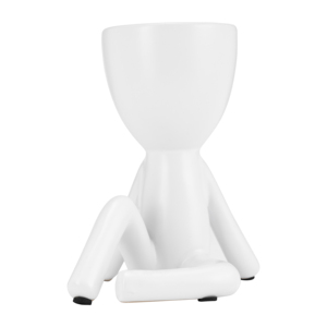 Statuetta in Ceramica di Figura Umana Seduta per Decorazione Casa, Bagno, Ufficio, Scrivania, Soggiorno - Product Image 4