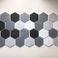 Panneaux acoustiques modernes en fibre de polyester écologique, feutre insonorisant pour bâtiments de bureaux