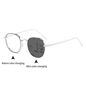 <span class=keywords><strong>Lunettes</strong></span> photochromiques anti-lumière bleue rondes métalliques or noir Kacamata filtre anti-lumière bleue <span class=keywords><strong>lunettes</strong></span> de lecture <span class=keywords><strong>progressives</strong></span> multifocales - Product Image 2