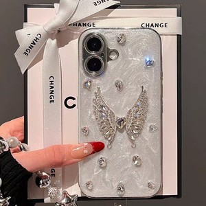 เคสเรซิ่นวิ้งค์วิ้งลายปีกนางฟ้าสุดหรูระดับไฮเอนด์ เหมาะสำหรับ iPhone 17/16/15 Pro, ชุบไฟฟ้า 14/13/12 - Product Image 2