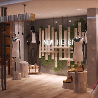 Meuble de présentation pour magasin de chaussures, vitrine sur mesure pour vêtements et sacs pour femmes, étagère de présentation, armoire de rangement, décoration et rénovation de magasin