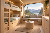 Cabane de glamping Apple anti-corrosion pour la côte, maison modulaire résistante à l'humidité pour camping en bord de mer