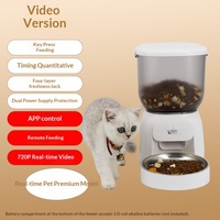 Distributeur automatique intelligent de nourriture pour animaux de compagnie avec caméra, contrôle par application WiFi, 3L, en plastique, avec minuterie, pour la maison et les animaleries