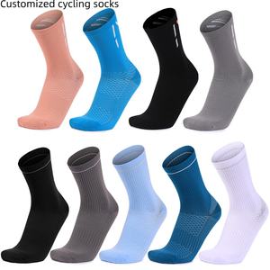Chaussettes de cyclisme en laine mérinos avec logo personnalisé, chaussettes de sport respirantes de haute qualité pour hommes et femmes, chaussettes thermiques - Product Image 1
