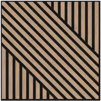 Panneau mural acoustique décoratif moderne en bois à lattes 600x600x21mm, facile à nettoyer, plusieurs couleurs au choix pour restaurant