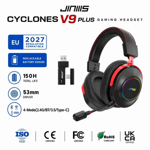 Nuevo Auricular para Juegos JINMS V9 Plus Hi-Fi con Batería Reemplazable, Auriculares Inalámbricos RGB con Micrófono Omnidireccional OEM - Product Image 1