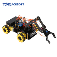 Kit de bras robotique ACEBOTT ESP32, robot télécommandé intelligent, kit éducatif de programmation et de codage DIY STEM pour Arduino